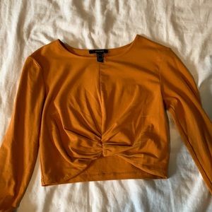 orange crop top